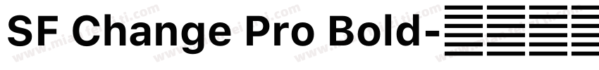 SF Change Pro Bold字体转换